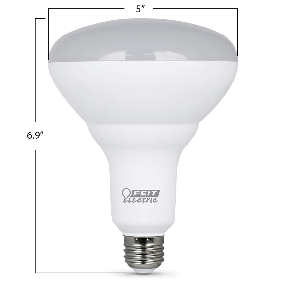 Feit Electric LED BR40 Bulbs, Dimmable, 65W Equivalent, 850 Lumens, 2700k Soft White, 6 Pack, Model BR40DM/10K