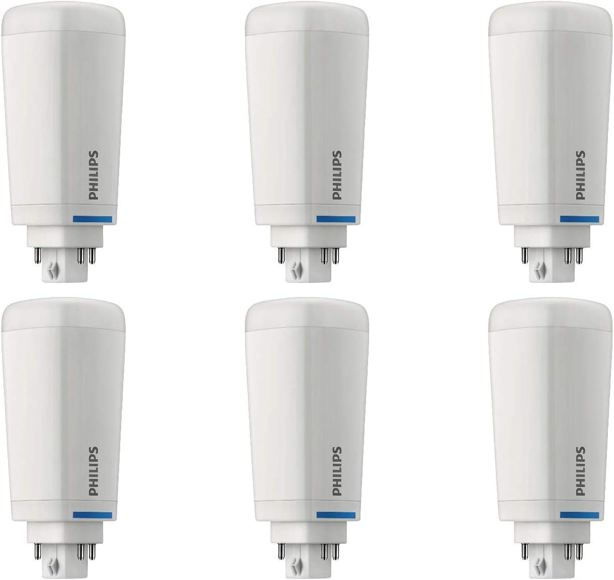 Philips Led Frosted Dimmable Cfl Replacement, 1200 Lumen, Soft White, 10.5W=26W, G24Q Base, Pack Of 6