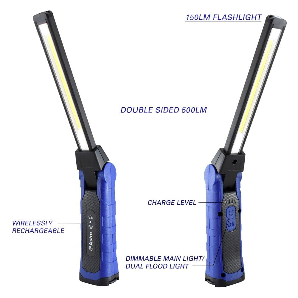 Astro Tools 52Sl 500X2 Lumen Wirelessly Rechargeable Folding Double-Sided Led Slim Light, 1 Count