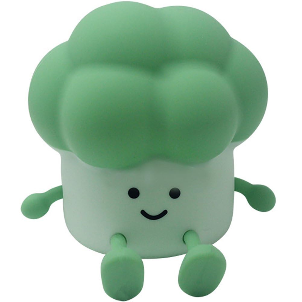 Ulxkmt Cute Broccoli Night Light Dimmable Vegetable Silicone Lamp Rechargeable Bedside Touch Light Bedroom Decor Funny Xmas Gift