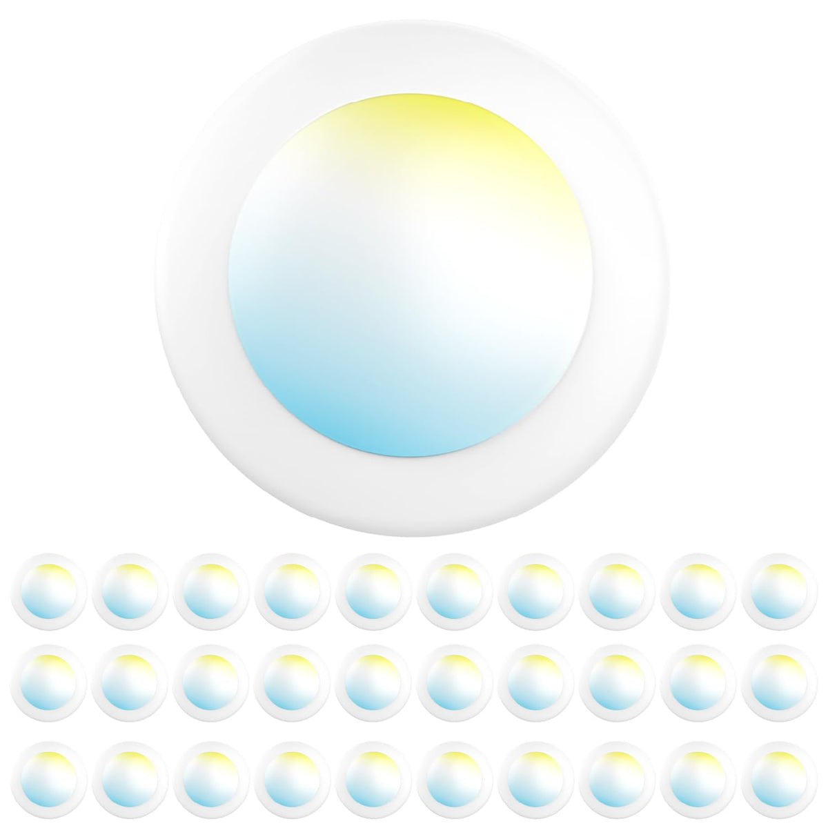 Sunco 30 Pack 4 Inch LED Disk Lights, Flush Mount Disc Recessed Ceilin ...