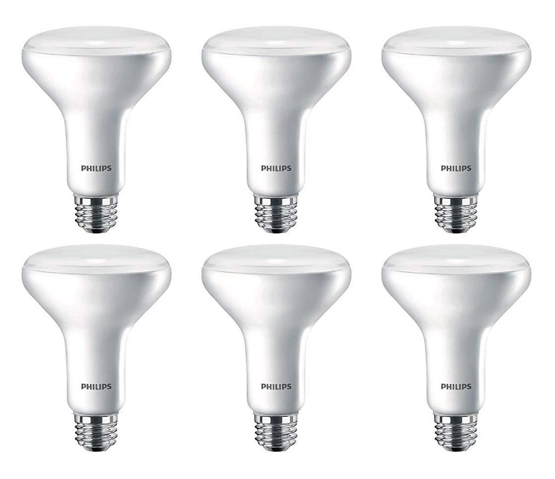 Philips LED BR30 Light Bulb, EyeComfort, 650 Lumen, 9W=65W, Daylight (5000K), E26 Base, 6-Pack