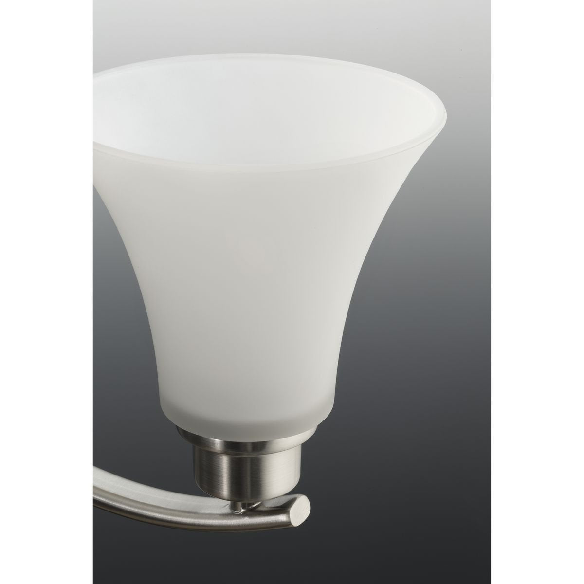 Progress Lighting 3-Light Chandelier, Joy Collection, 6" Brushed Nickel, Alloy Steel, Model P4489-09