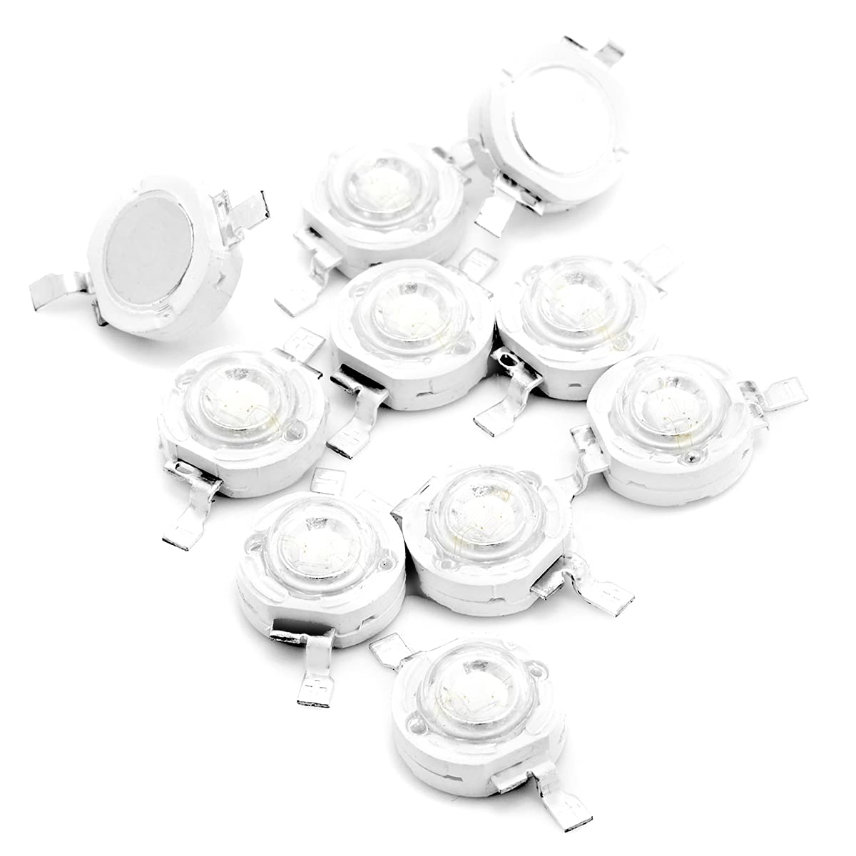 Chanzon 10 Pcs High Power Led Chip On Board 3W Blue (400Ma - 500Ma / Dc 3V - 3.4V / 3 Watt) Super Bright Intensity Smd Cob Light