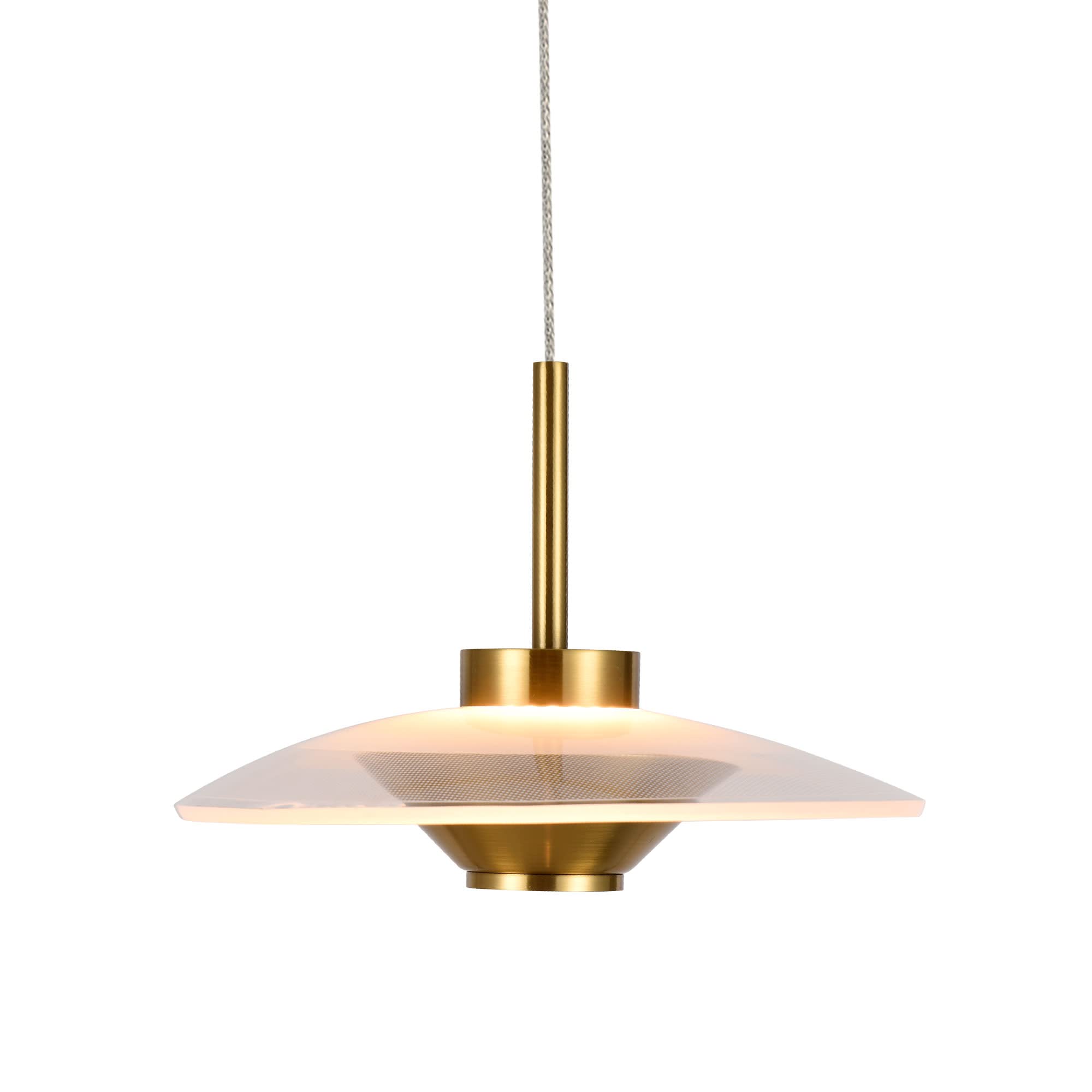 Vonn Lighting Ferrara 7&quot; Adjustable Led Pendant Light In Antique Brass, Etl Certified