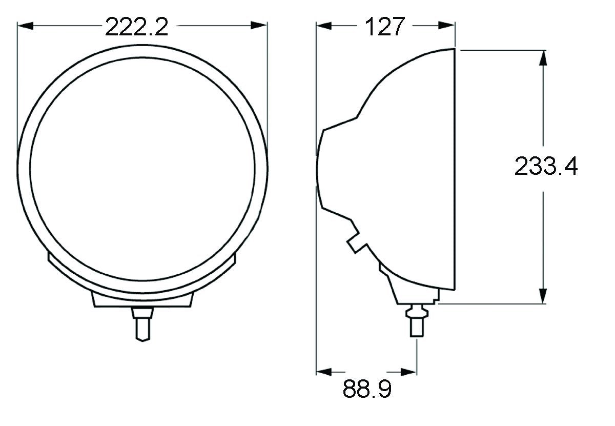 Hella Lamp Re 4000, H1 12V 55W, Black, Multi-Color, Model 007560361