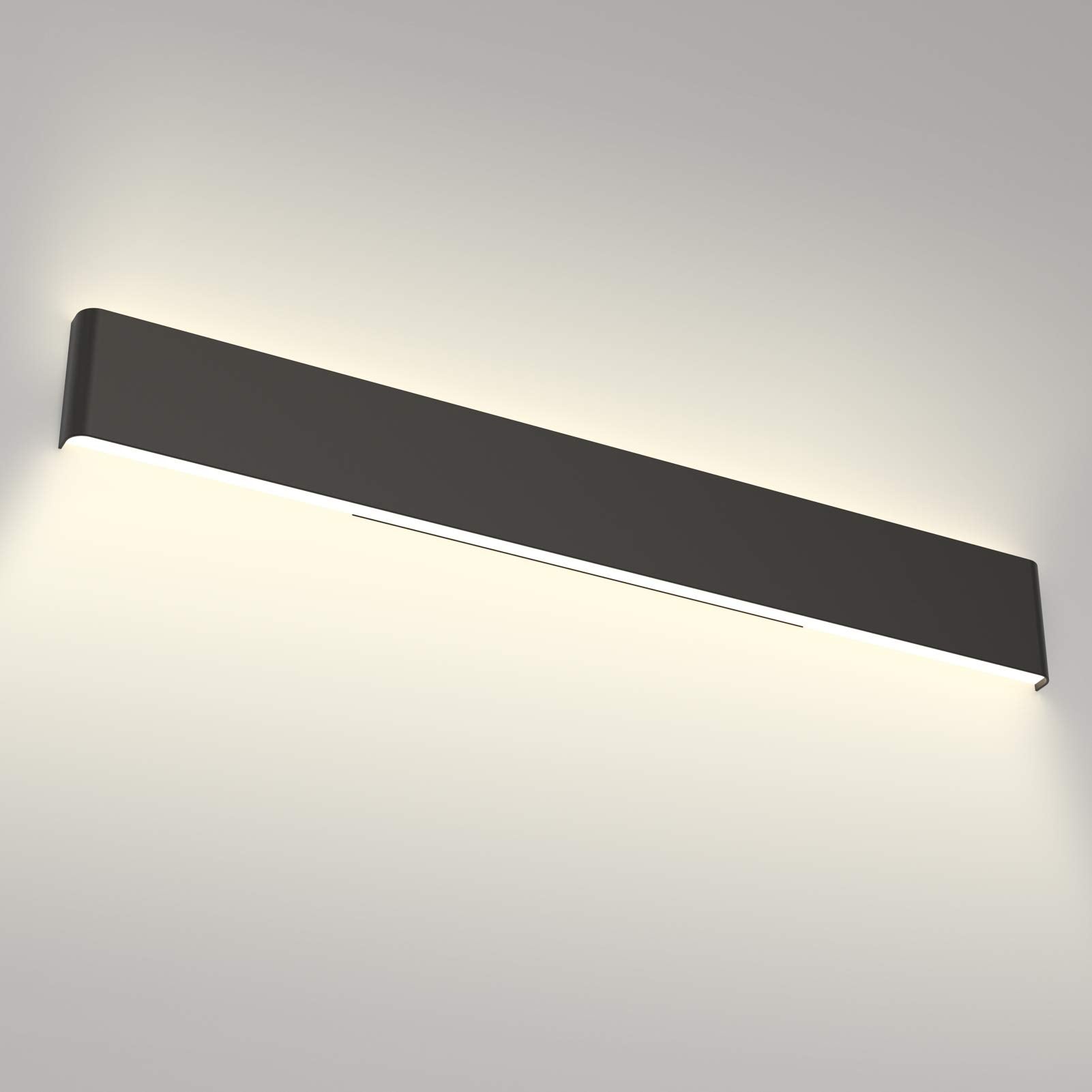Aipsun LED Vanity Light Fixture, 43.3in, Black, Neutral White, Model 68519, Modern Design, Up and Down Lighting