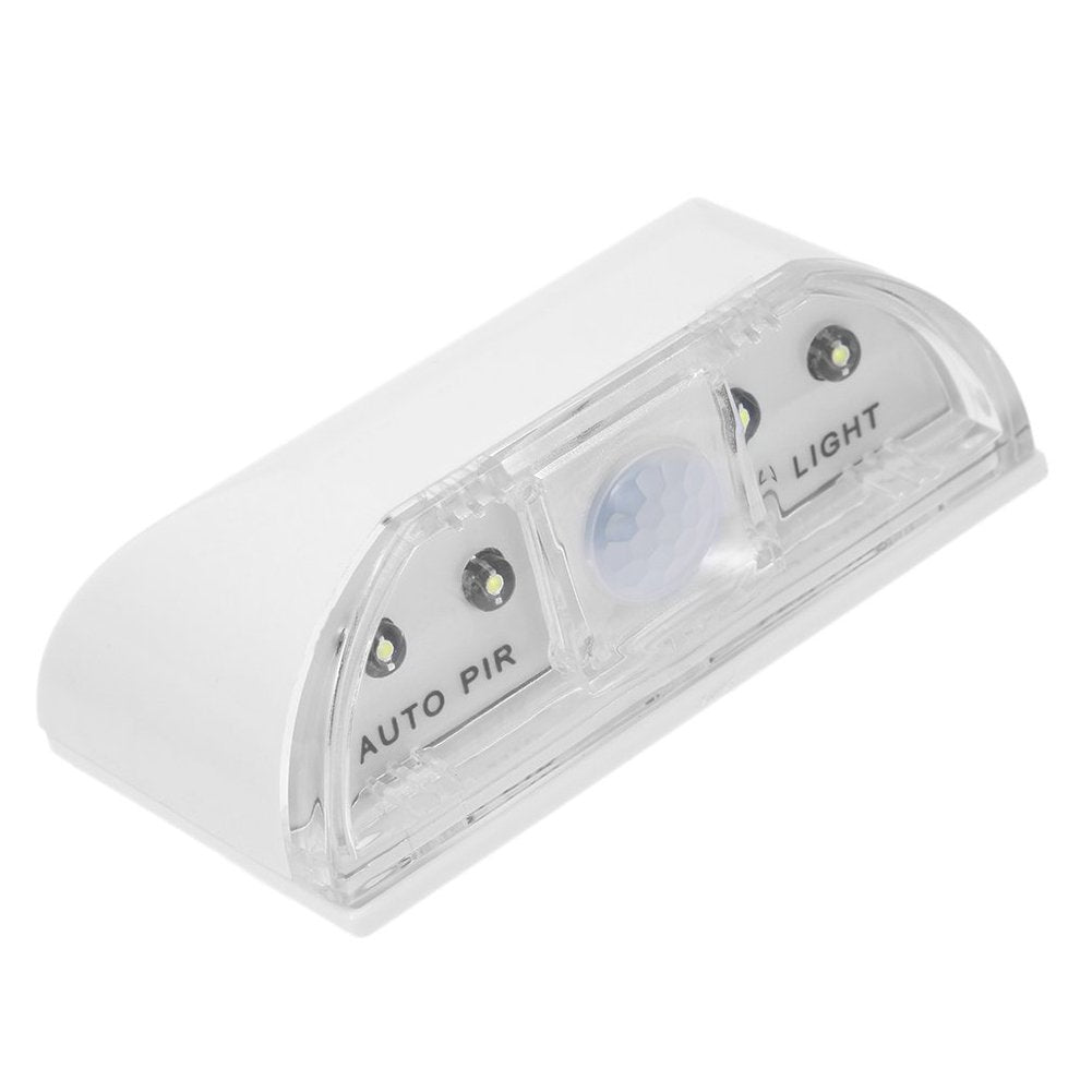 Dayuup Keyhole Light Lamp - PIR Infrared Auto Sensor with 4 LED, Wireless Night Light, 9*05, White, Model: shakeball