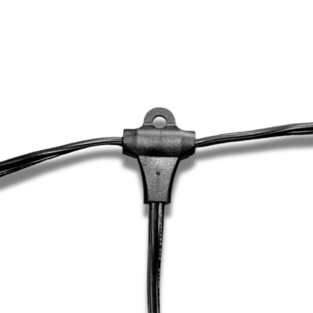 Fantado 19FT Triple Socket Black Pendant Light Cord, Durable Hanging Lamp Kit for Home, Shop, Garage with On/Off Switch, Model 19UL3SC-BK