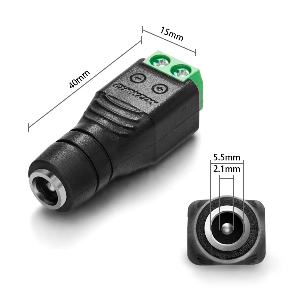 jXIN 12V DC Dimmer Switch for Neon Sign - Low Voltage with 2 Female Power Jack Adapters - Model: fc99271c-0063-4d22-960b