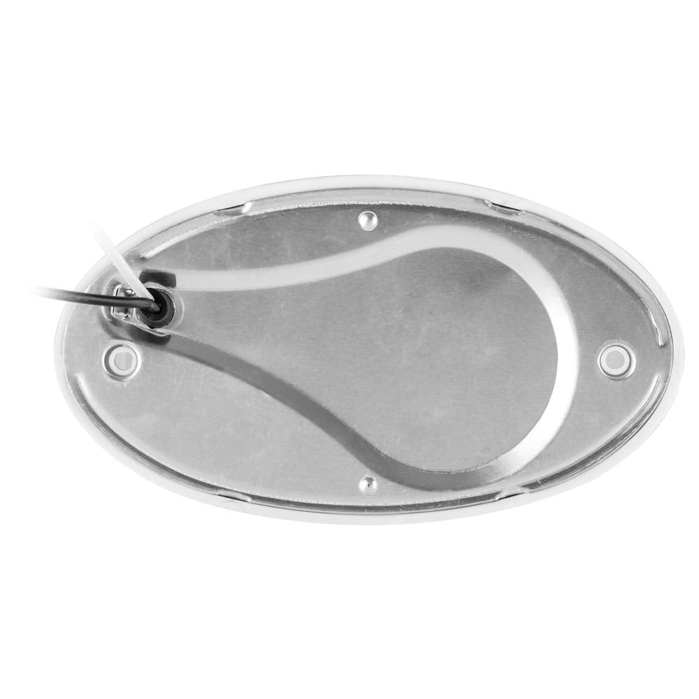 Lumitronics Rv 12V Led Oval Porch Utility Light With On/Off Switch - Clear & Amber Lenses - For Motorhomes, Campers, Trailers, 5Th Wheels (White)