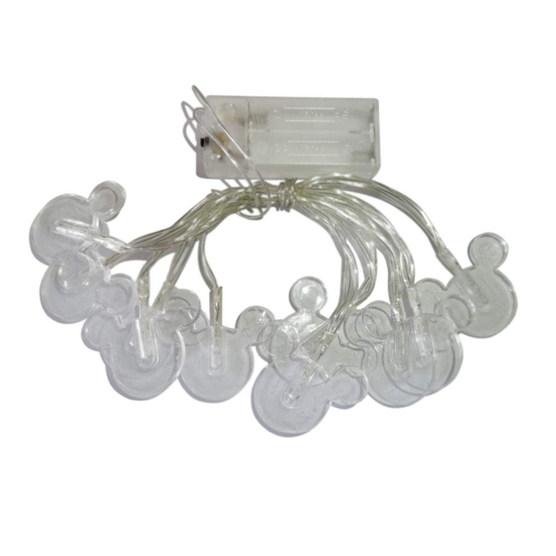 Penfly 1.65M 10Leds Decorative Cartoon Animal Mouse Night Mood Light Romantic Lamp For Home Indoor Bedroom Party Festival Décor(Warm White)