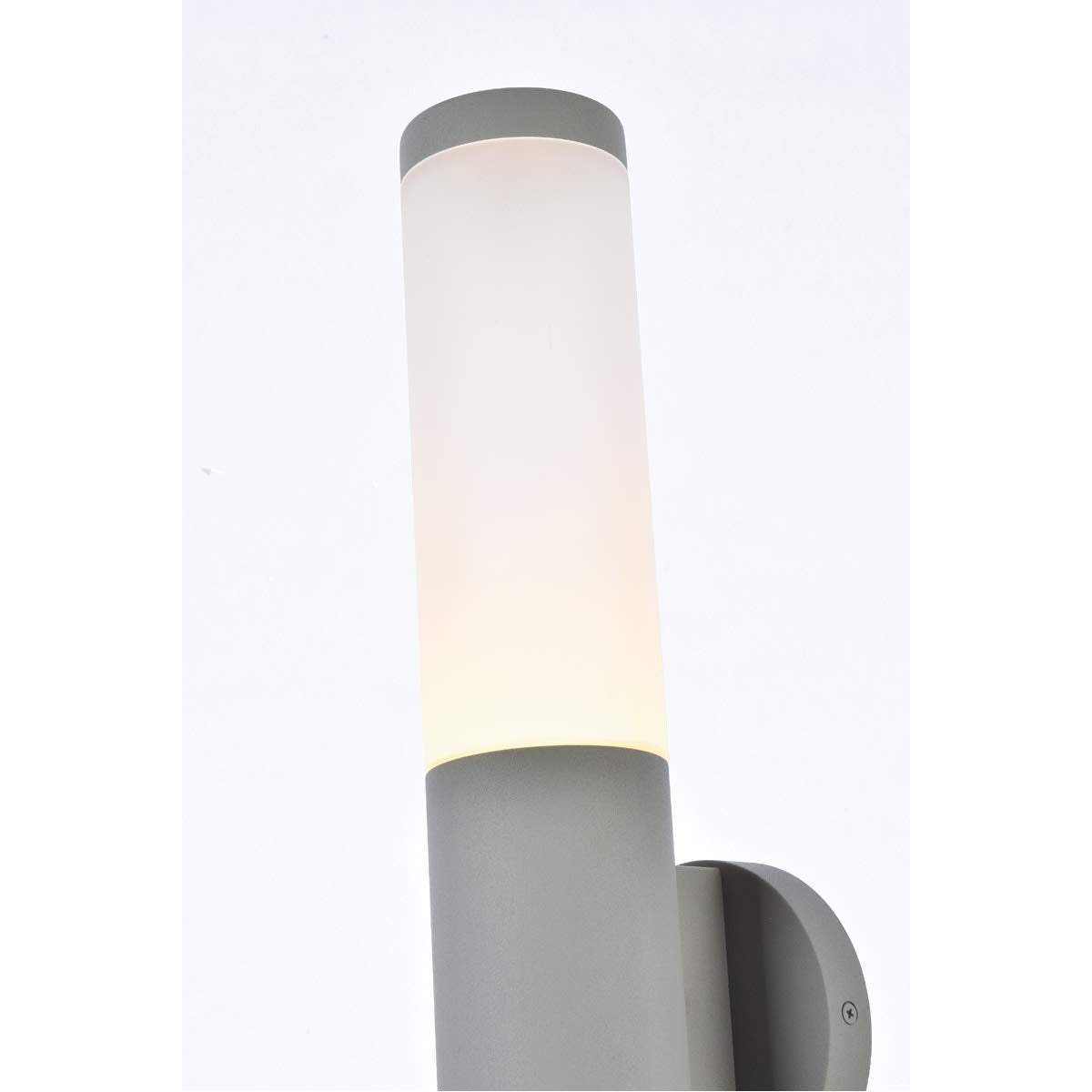 Living District LED Wall Sconce, Modern Design, Metal, 4.5inLx4.75inWx16.13inH, Silver, Model LDOD4020S