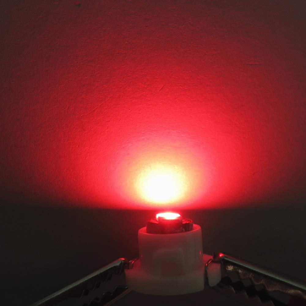 WLJH 10x Red T4.2 Neo Wedge LED Bulbs for Car Dashboard Instrument Cluster, HVAC, AC Heater, Interior Light Replacement