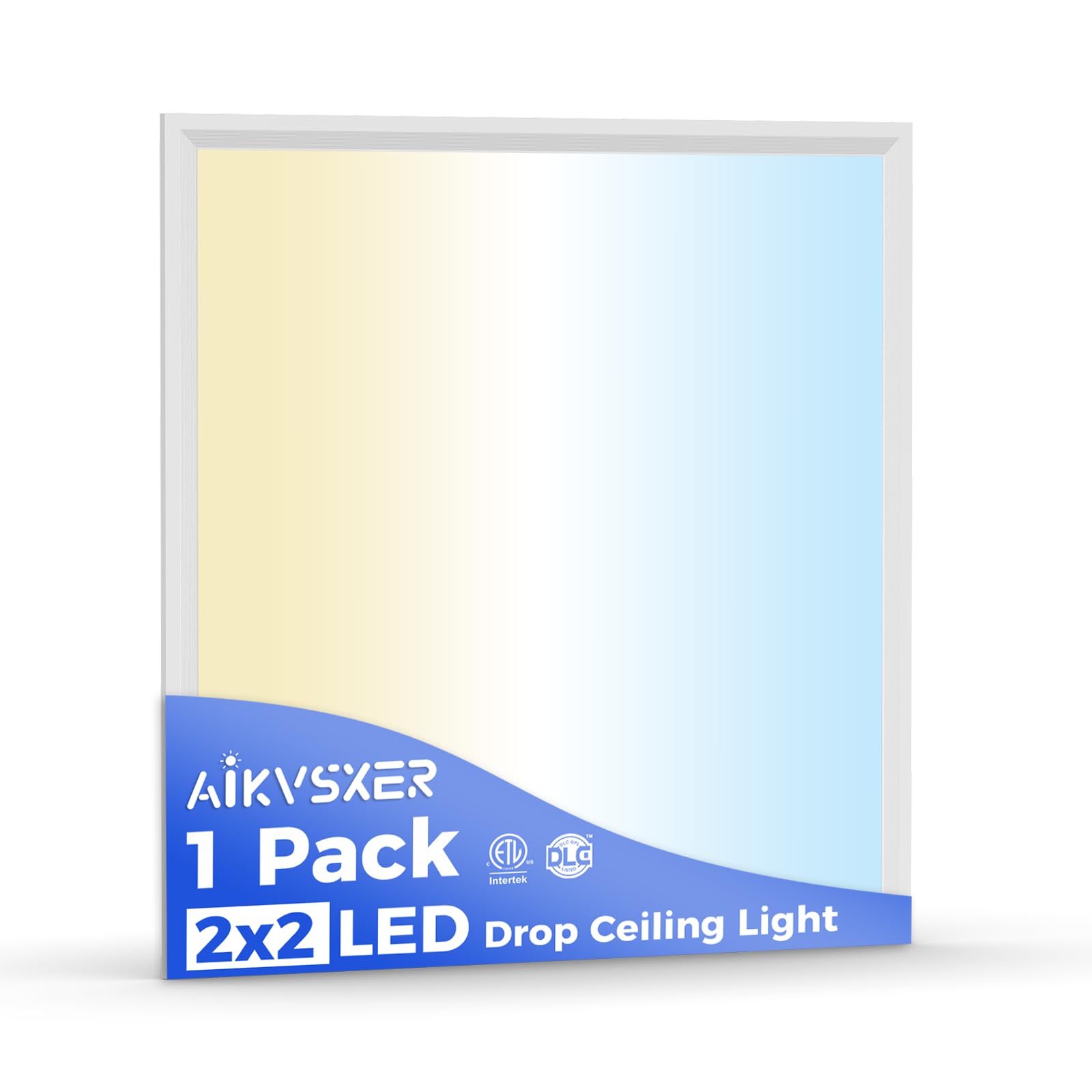 Aikvsxer 2X2 Led Flat Panel Light - 3000K/4000K/5000K 0-10V Dimmable 20W/30W/40W Recessed Led Drop Ceiling Lights Fluorescent Re