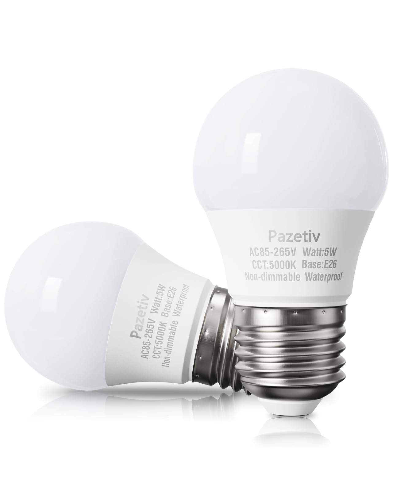 Pazetiv Waterproof Led Refrigerator Light Bulbs 40 Watt Equivalent, 120V, Daylight 5000K, E26 Medium Base, Fridge Light Bulb, Fr