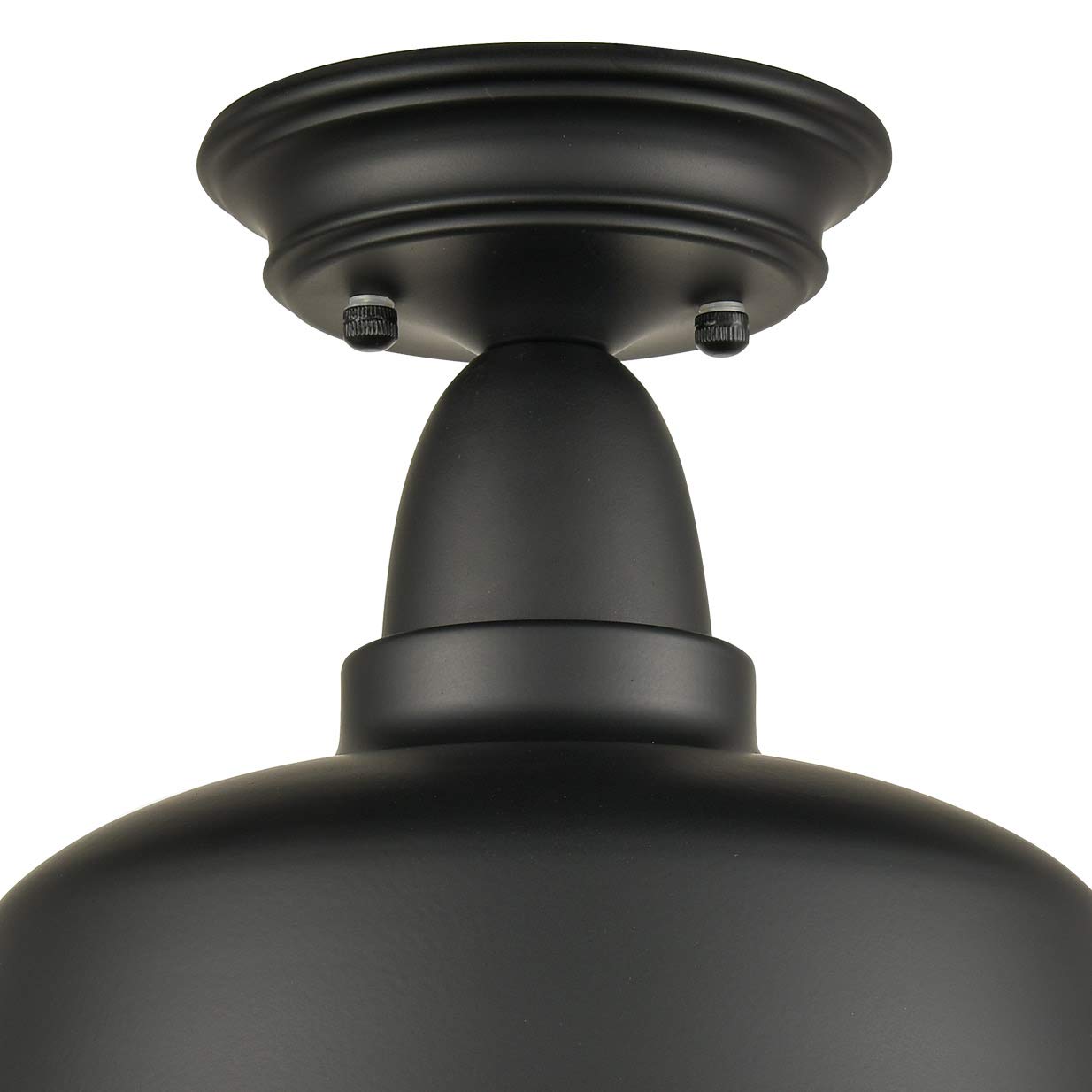 Tengiants Farmhouse Matte Black Ceiling Light Fixture Rustic Barn Intusrial Semi Flush Mount Ceiling Lights For Kitchen Dining Room Hallway Porch Foyer Entryway Laundry Corridor…