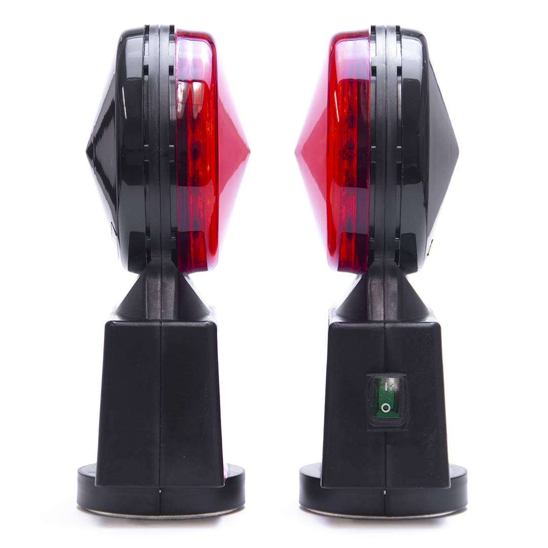 Master Tailgaters Wireless Trailer Tow Lights - 65ft Range, 4 Pin cutting edge Connector, Polycarbonate, Magnetic Mount, Model MT-WT02