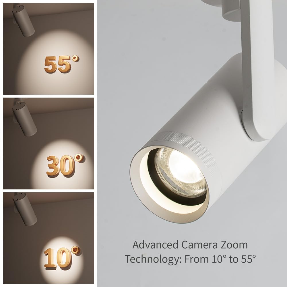 Aisilan 12W Dimmable White Led Ceiling Spotlight, Adjustable Beam Angle 10-55°, Cri 97