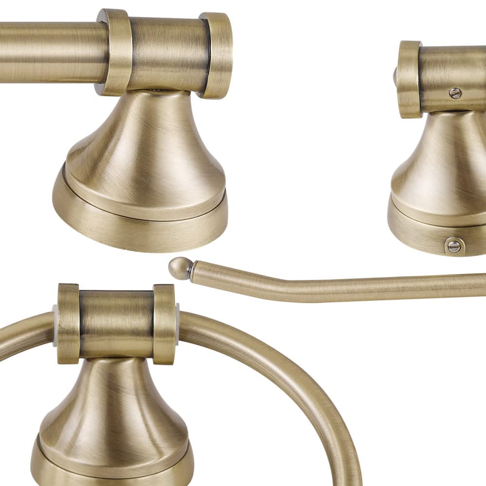 Globe Electric Parker Vanity Light, 3-Light Bath Set, Brass, Model 51381, Metal