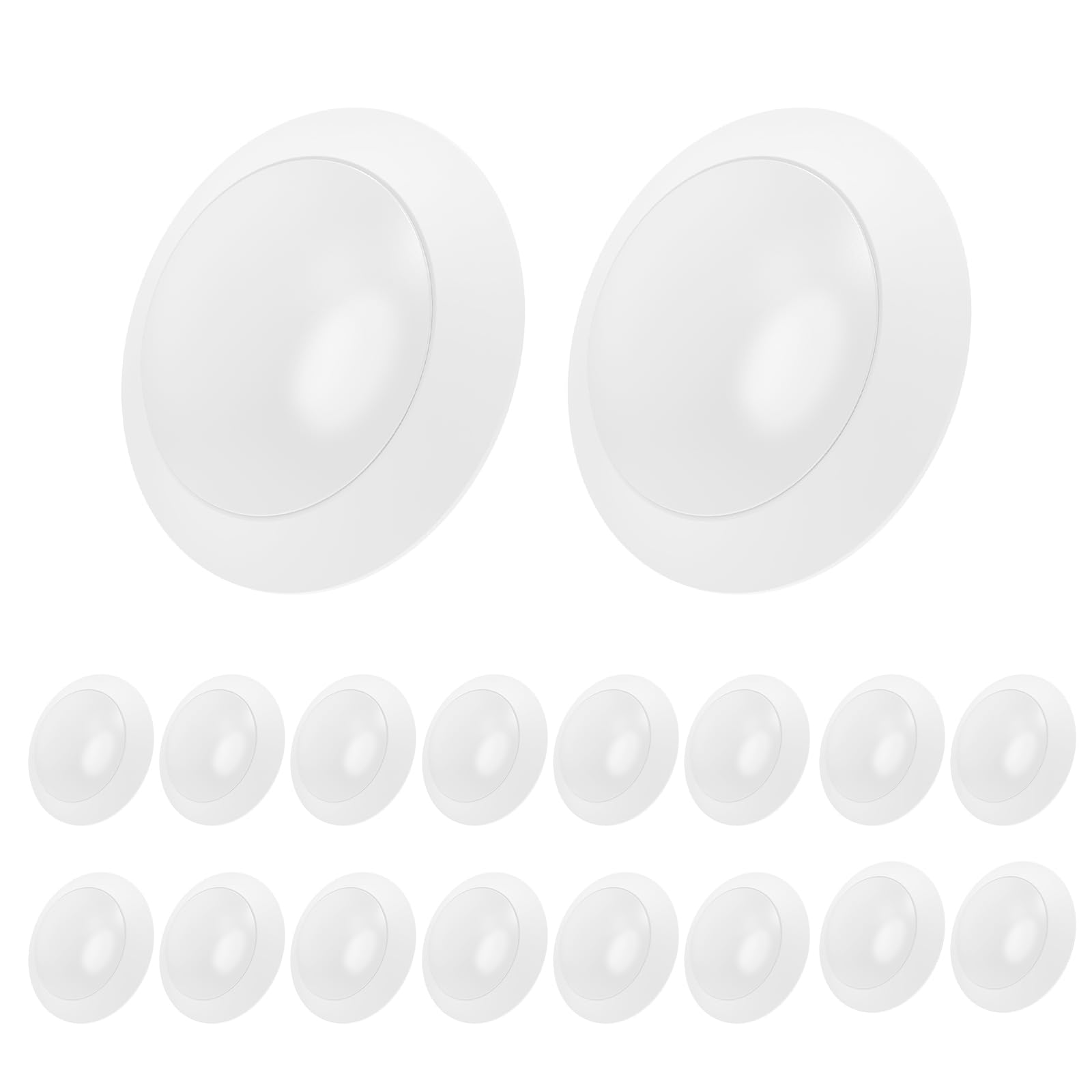 Sofiton LED Disk Lights 15W 1050LM Dimmable 3000K Flush Mount Ceiling Light 6 Inch 18 Pack Metal