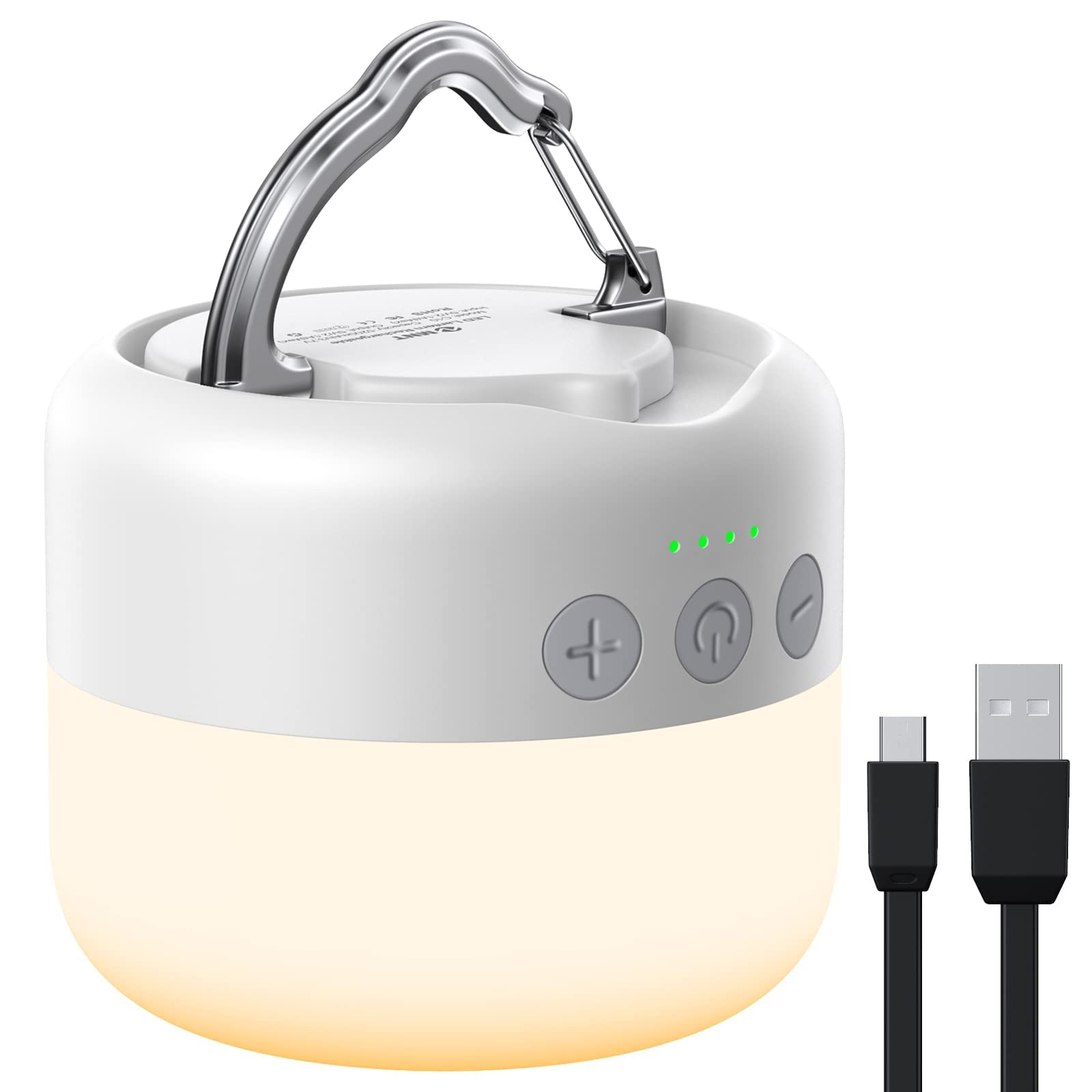 ZMNT 1000LM Rechargeable Camping Lantern, Mini Flashlight, Metal, Creamy-white, Model C10-W