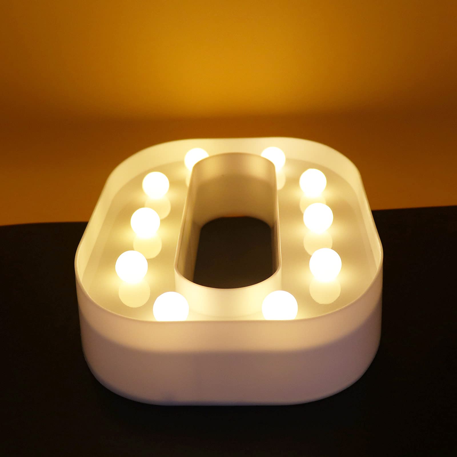 Ausaye Led Letter Lights Alphabet Light Up Sign Night Light For Home Party Wedding Decoration (O)