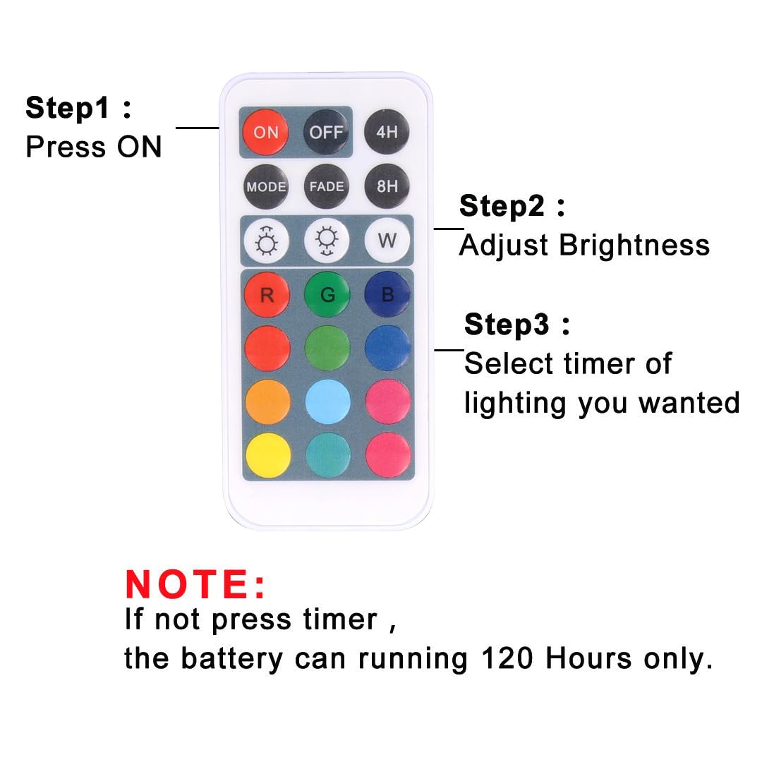 Wralwayslx 2Pack Square Remote Control Night Light Bedside Lamp Color Changing Powe By 3Aa Batteries(Not Include)