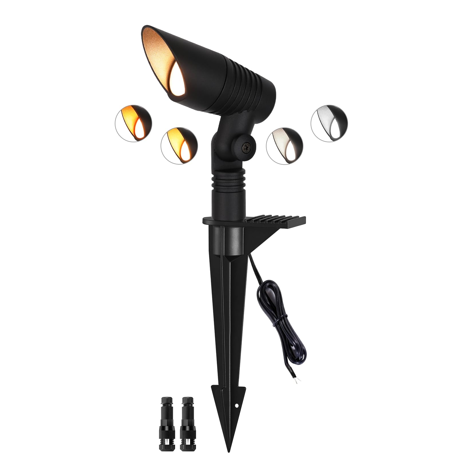 ZestPatio Mini Low Voltage Spot Lights Outdoor, 5W 12V LED Landscaping Spot Lights Wired for Outdoor Uplighting Yard Garden Tree