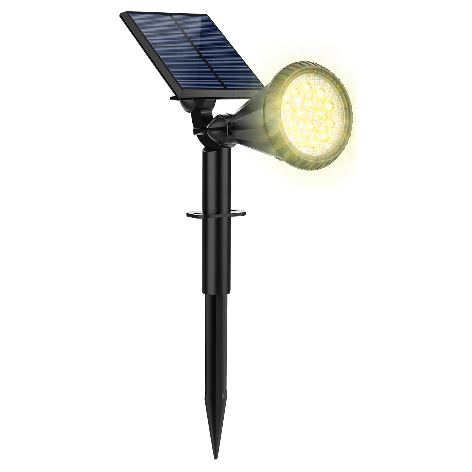 Fratink Solar Spot Lights Outdoor, 1 Pack Outdoor Solar Lights For Yard, Ip65 Waterproof Solar Spotlights With 4 Modes, 2-In-1 A