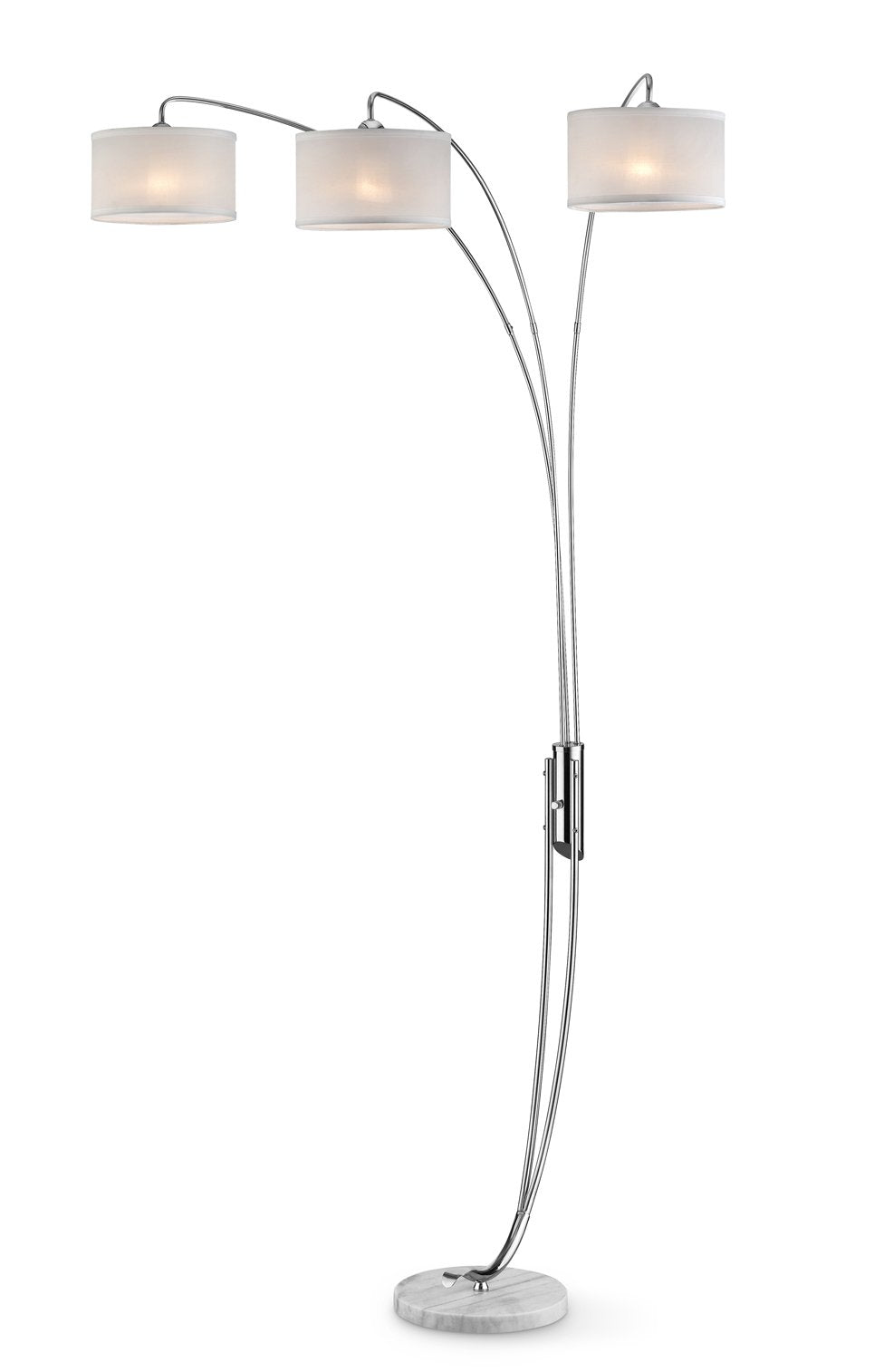 OK Lighting OK-9744 Hydra Silver Polished Arch Lamp, 85-Inch, Polished Chrome