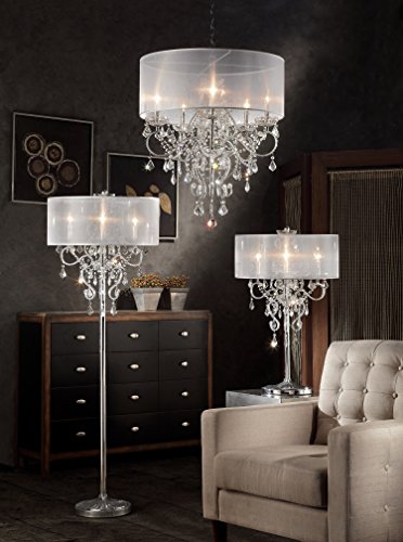 Ok Lighting Ok-5153T 35&quot;H Evangelia Table Lamp , White , Red