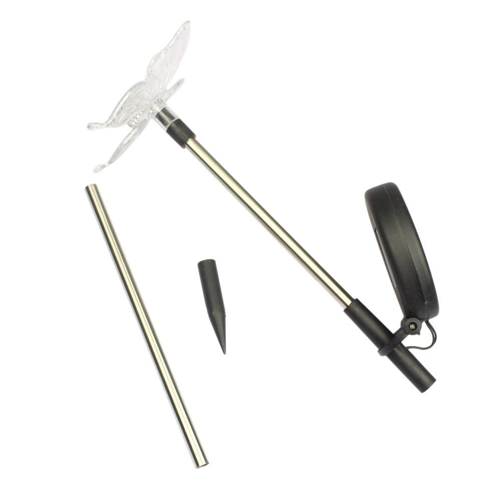 Solaration Solar Garden Stake Light, Multi-color Changing LED, 3 Pack, Silver, Model QS-D3, Made of Acrylonitrile Butadiene Styrene