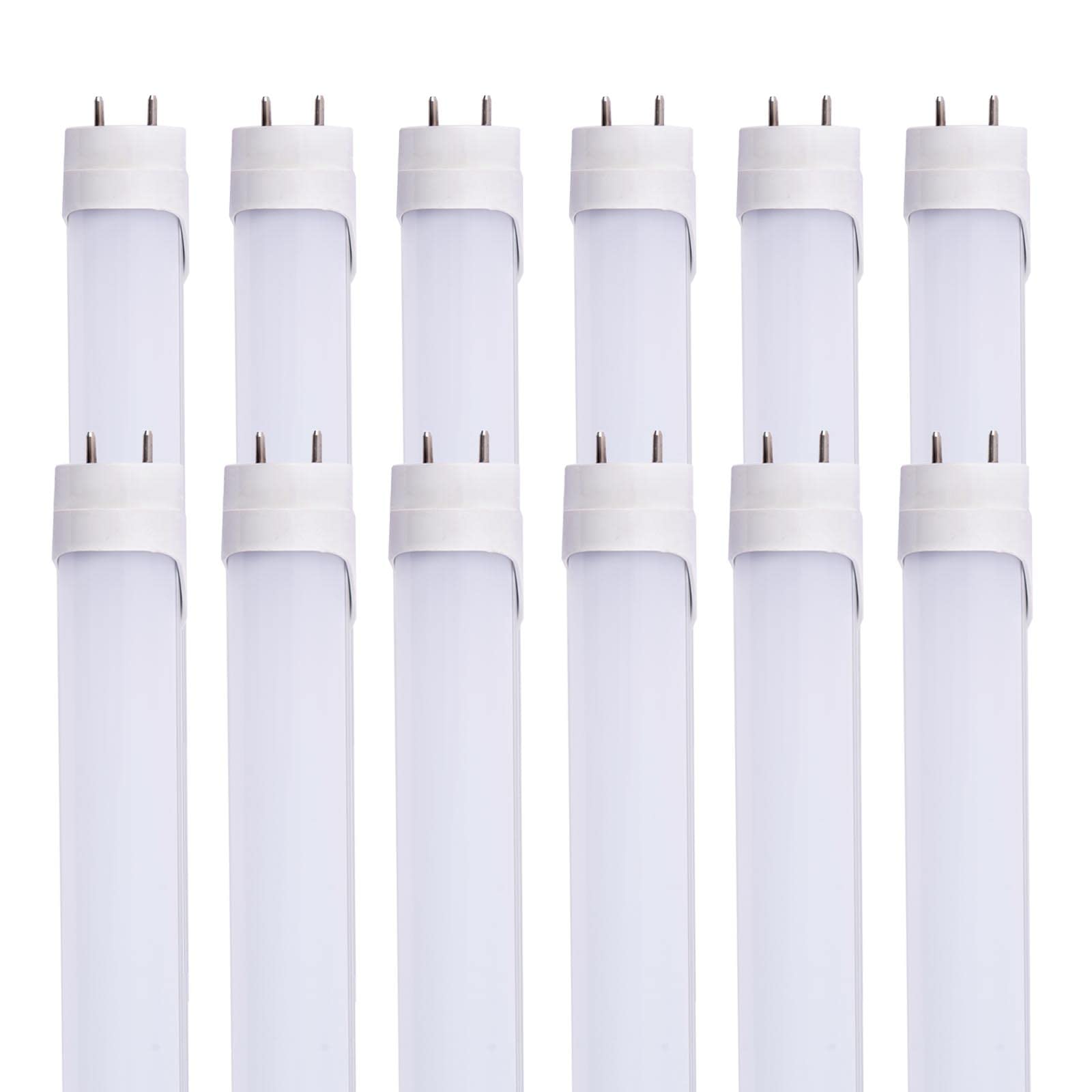 Mkujoo 12Pcs 3Ft 15W T8 Tube Light White Daylight 6000K T8 Led Bulbs Household Lights Ballast Bypass G13 Base 3 Foot Milky Cover