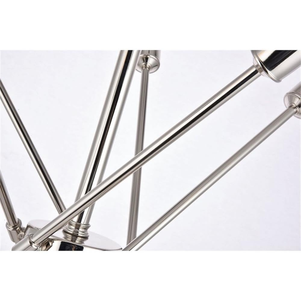 Living District Axel 10-Light Metal Pendant in Polished Nickel