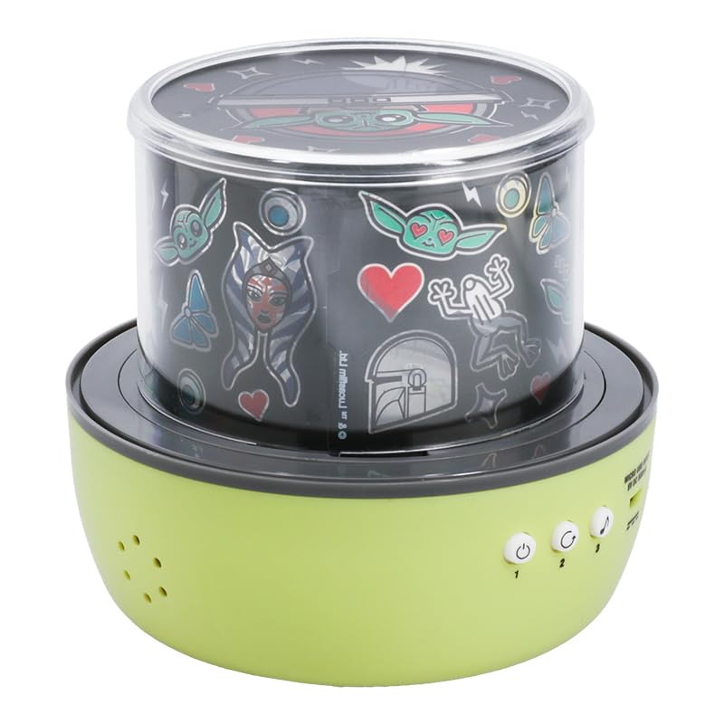 Paladone Baby Yoda Projector Night Light, Grogu Lamp, Star Wars Decor, Green, Model 11337TX