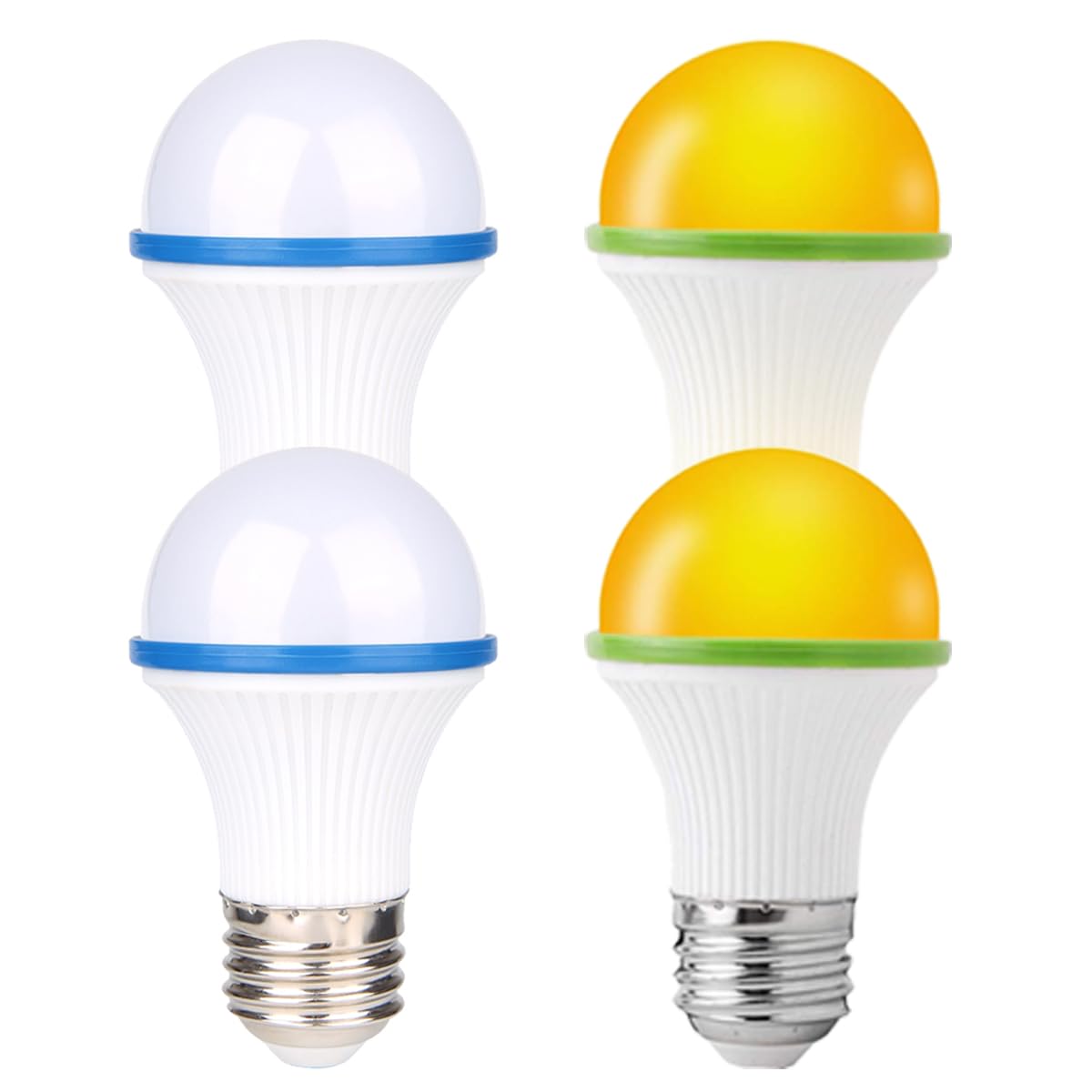 Kinur A15 3W Low Watt Amber Lights - Warm Light Bulbs For Sleep And Baby Nursery - 25W Equivalent - E26 Medium Base -4 Pack