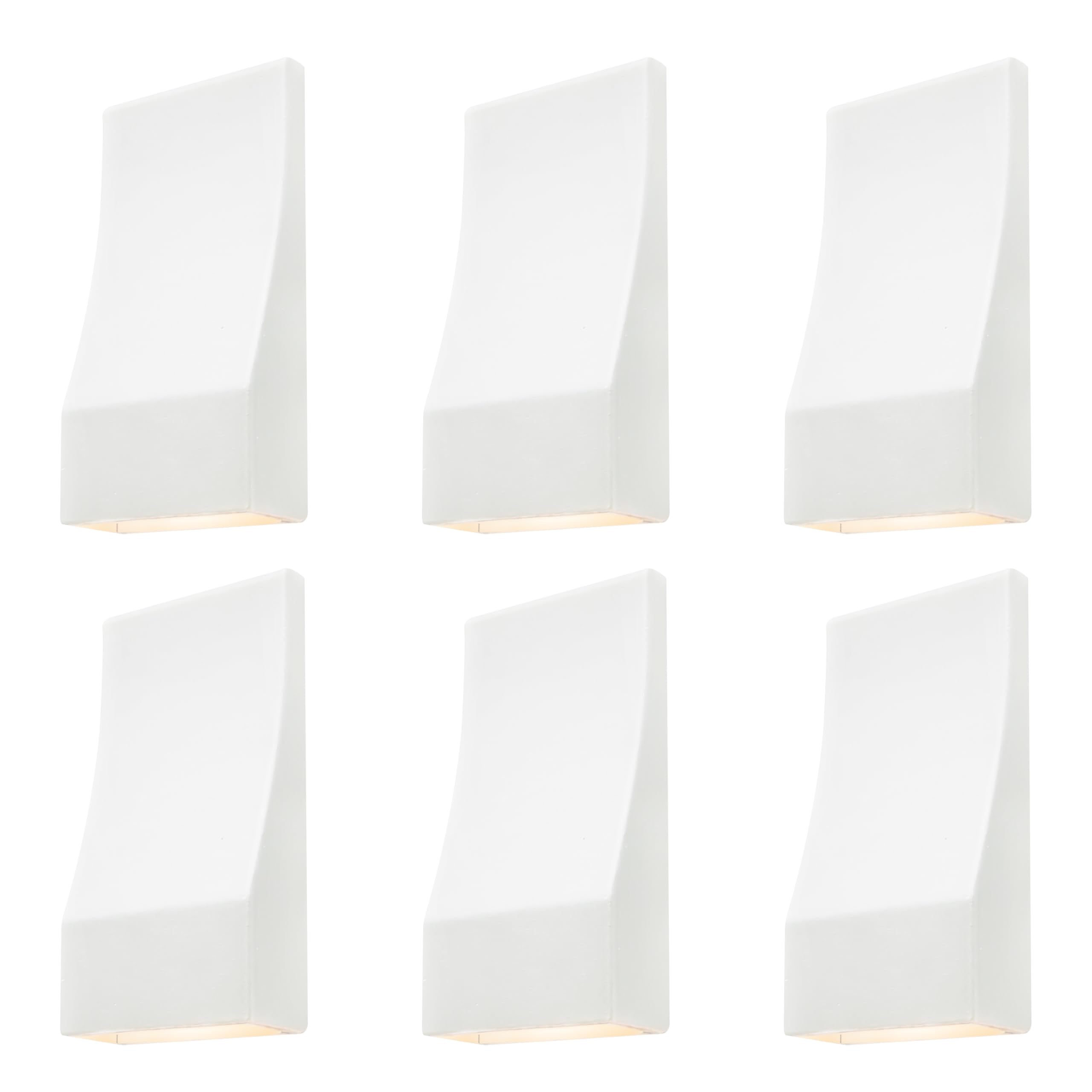 Gkoled Low Voltage Led Wedge Deck Rail Light  Landscape Railing Post Fence Accent Lighting  12V Ac/Dc 2W 2700K Integrated Led Chips  Die-Cast Aluminum  Powder Coated Finish  Ip65 Rated  White  6-Pack