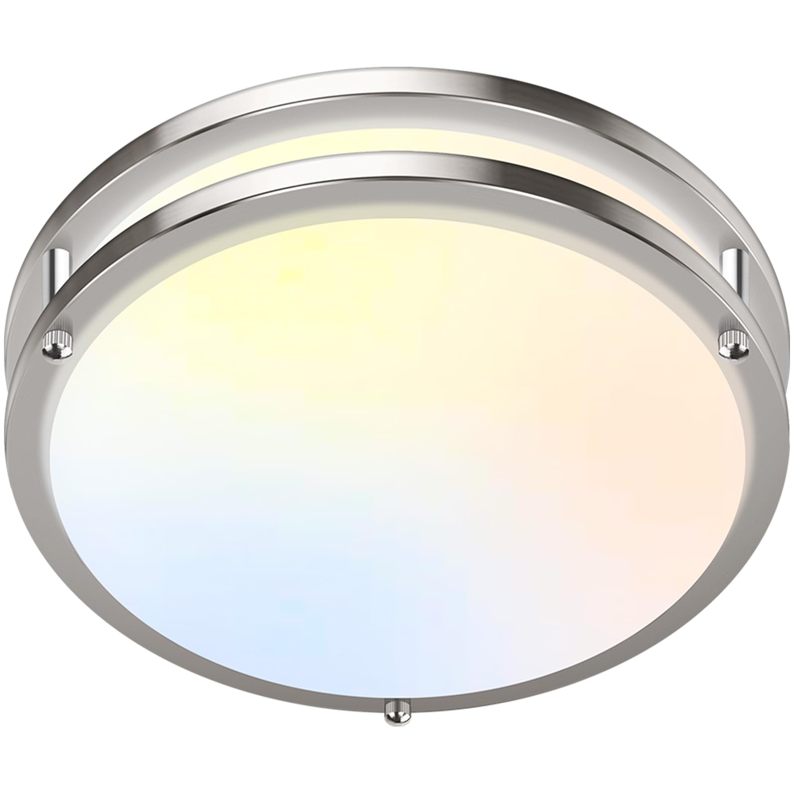 GoBright 10 inch Dimmable LED Ceiling Light Fixture  1-Pack 36W Super Bright 3600 Lumens Brushed Nickel Flush Mount Light Fixture  2700K-6500K Adjustable Ceiling Lights for Bedroom  Kitchen  Bathroom