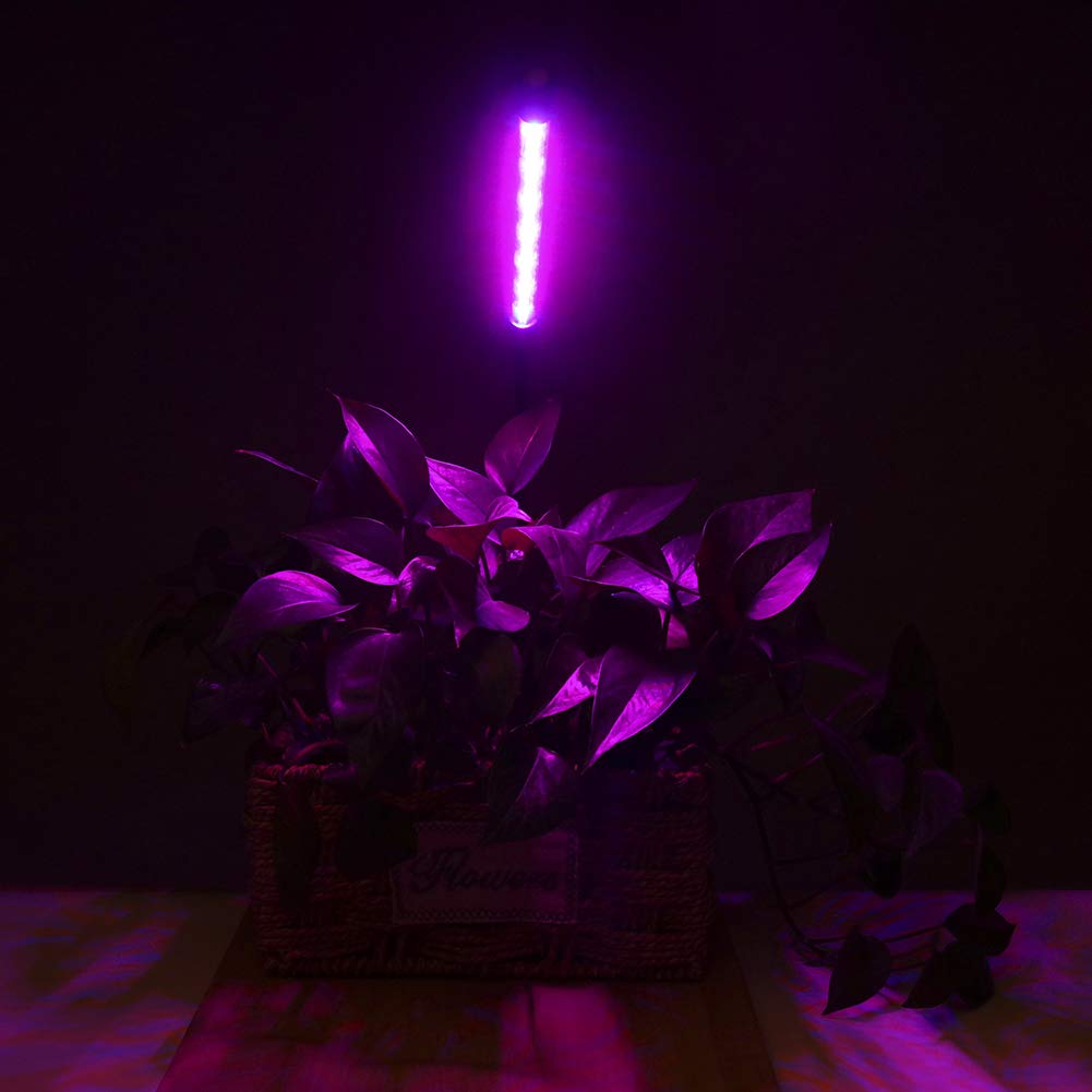 Otryad 20 LED Grow Lights for Indoor Plants, Full Spectrum, Auto ON/OFF, 3/9/12H Timer, 9 Dimmable Clip-On Desk Lamp