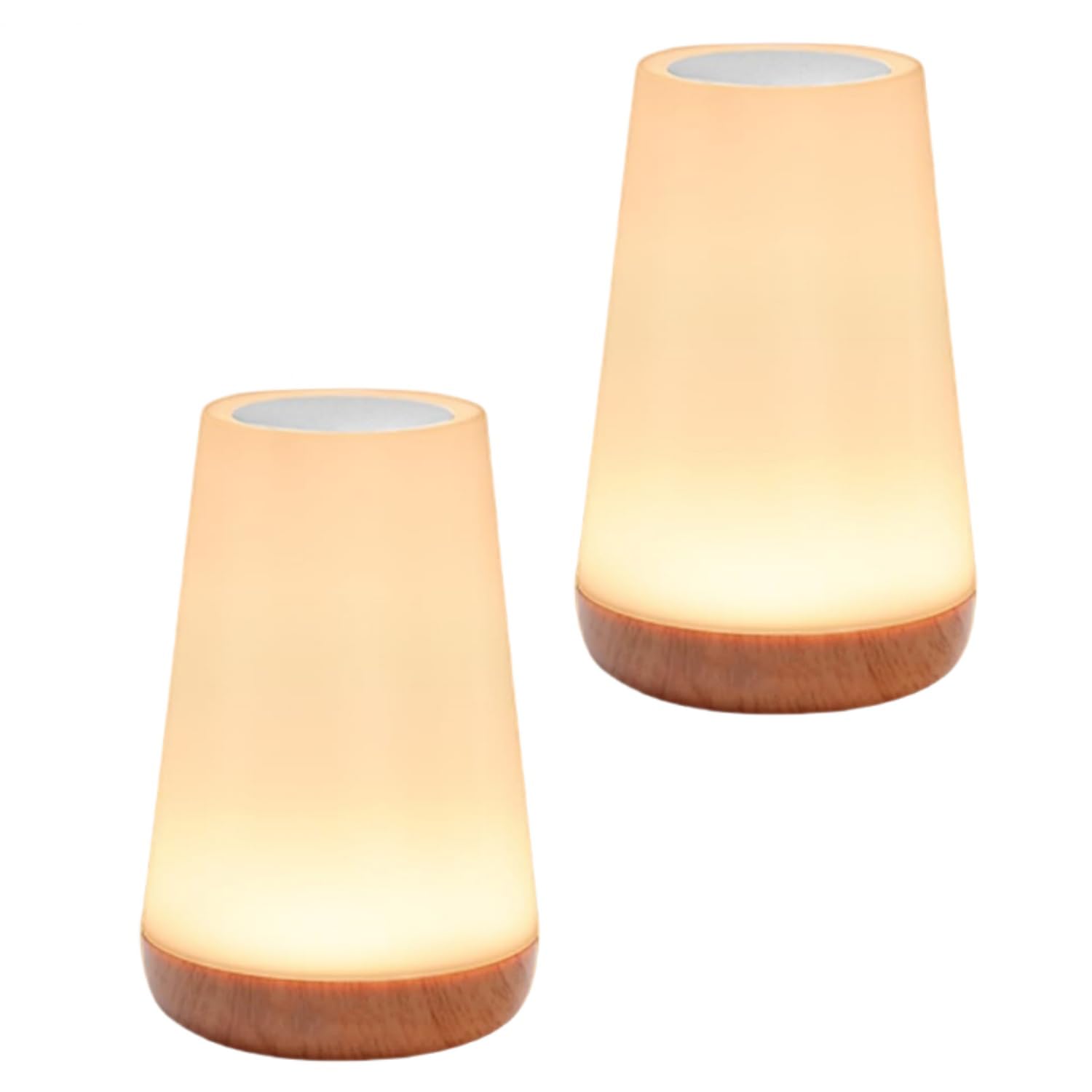 LHYueTong 2 Pack LED Night Light,13 RGB Colors & 5 Brightness, USB Rechargeable Touch Lamp, Portable Lamp for Baby, Bedroom, Liv