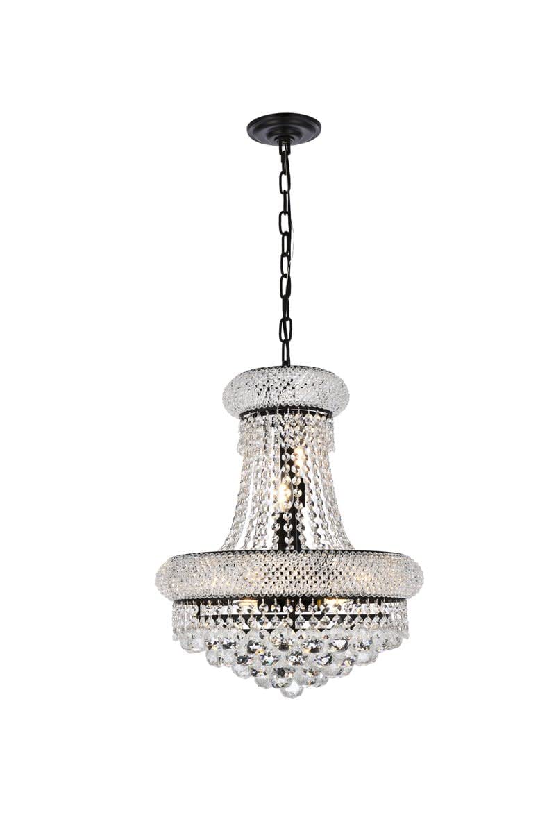 Elegant Lighting 8-Light Crystal Chandelier, Royal Cut Clear Crystals, 16inx20in, Chrome Finish, Model 1800D16C/RC