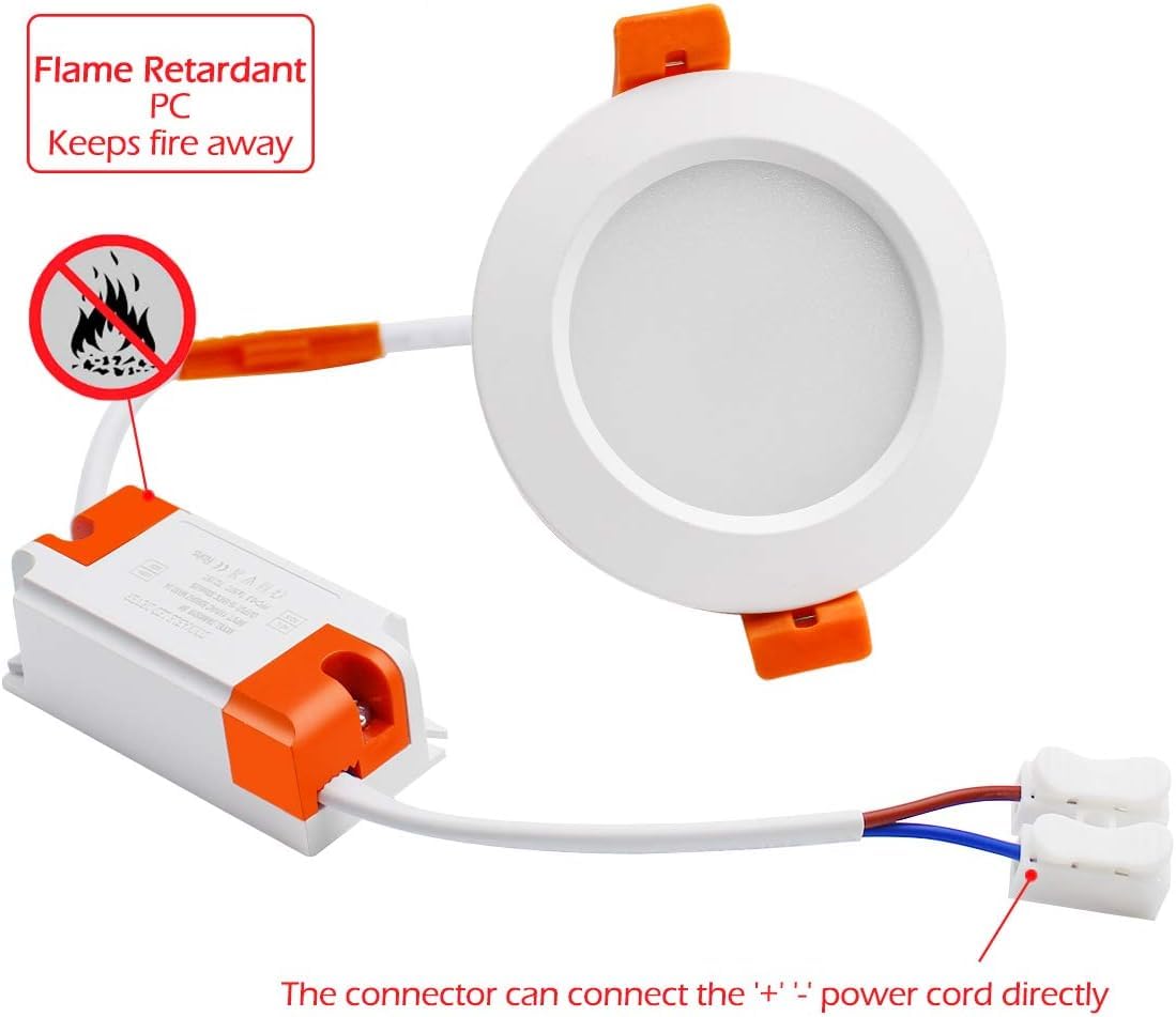 Ygs-Tech 2 Inch Led Recessed Lighting  Dimmable Downlight 3W(35W Halogen Equivalent)  Cri80  5000K Daylight White Ceiling Light With Led Driver (24 Pack)