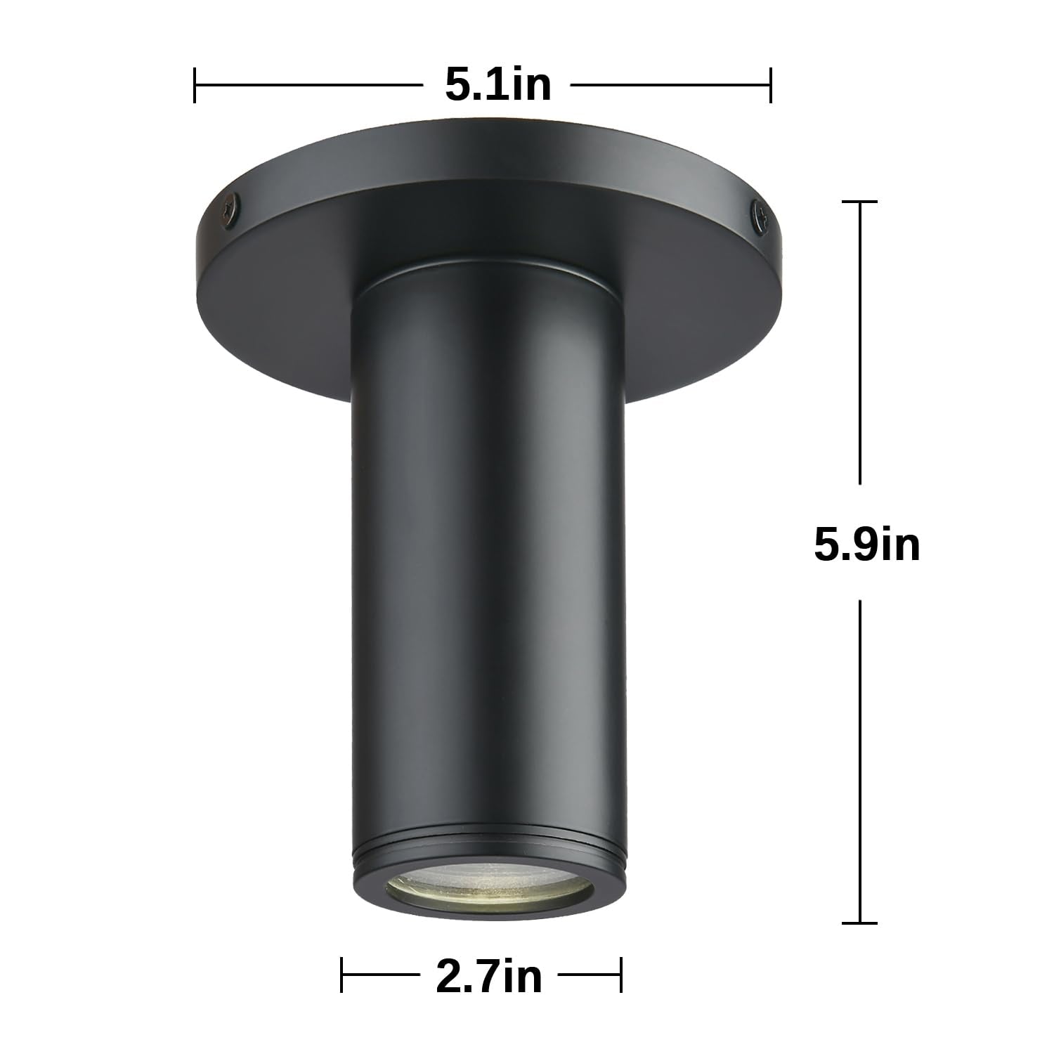 Pirxxiy Soft Black Ceiling Light Fixture, Flush Mount Led Dimmable Cylinder Spot Light, Living Room Hallway Kitchen Dining Room