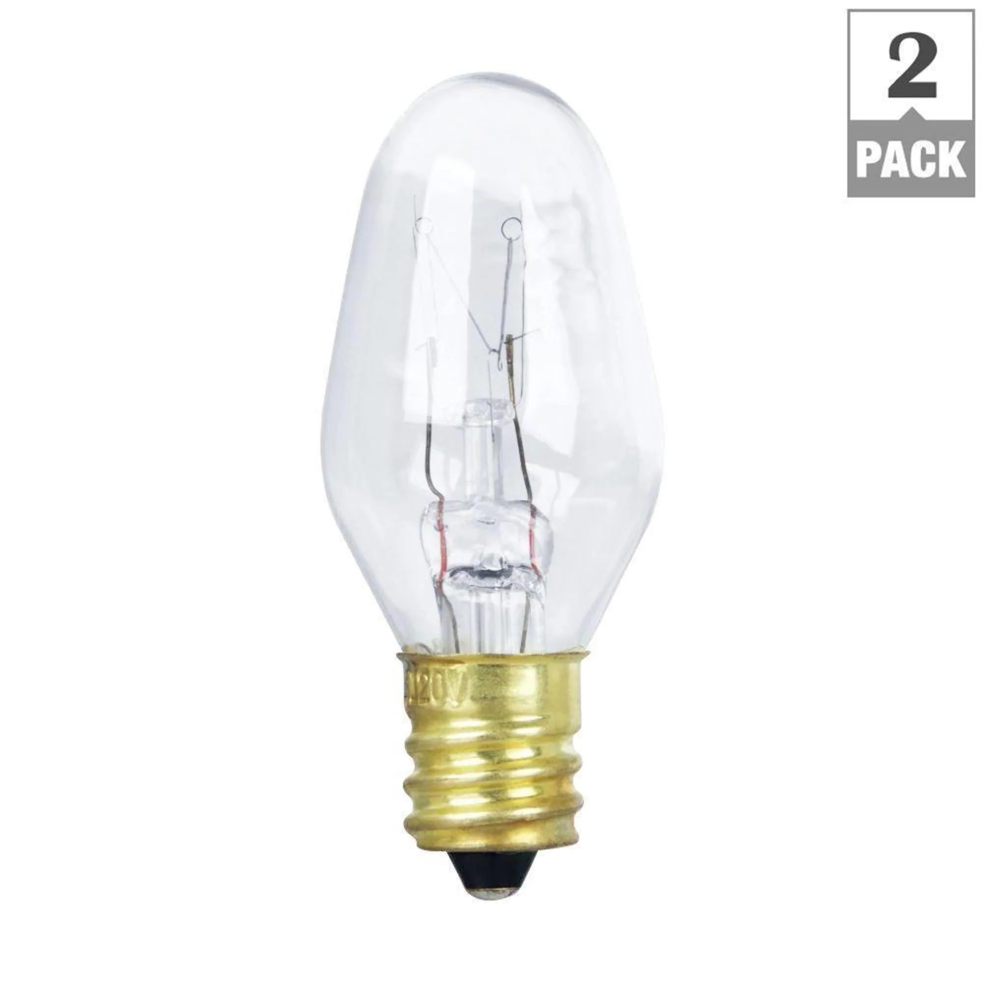10-Watt C7 Appliance Incandescent Light Bulb (2-Pack)-Feit Electric-Bp10C71/2/Rp
