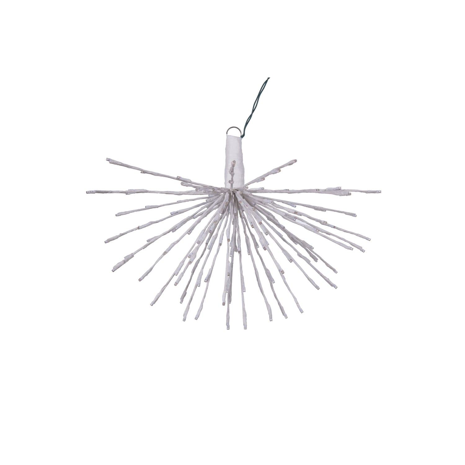 Vickerman 160Lt x 24&quot; White Starburst Warm White 5mm Twinkle LED Lights.