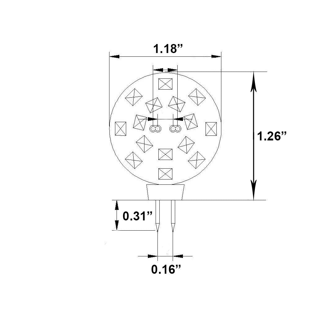 Makergroup 12V G4 Led Bulb 3W Bi-Pin Led Round Wafer Disc Light Bulb 20-30 Watt Equivalent Daylight White 6000K For Puck Lights