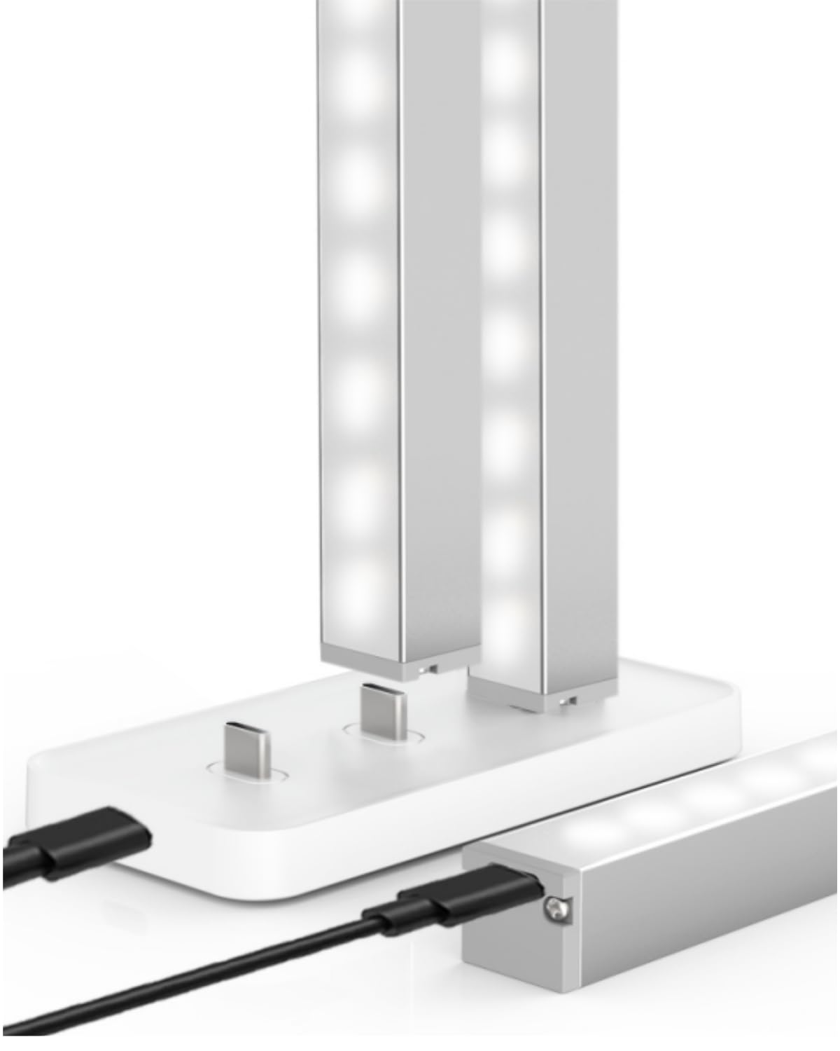 Anmeery Motion Sensor Charging Station for 3 Devices, LED Lights, White, Model P3000