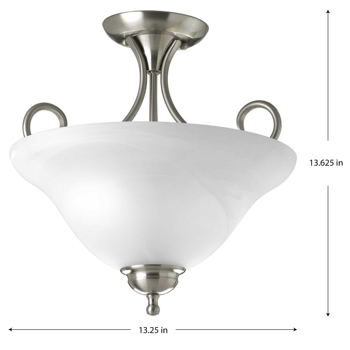 Two-Light 13-1/4'' Semi-Flush