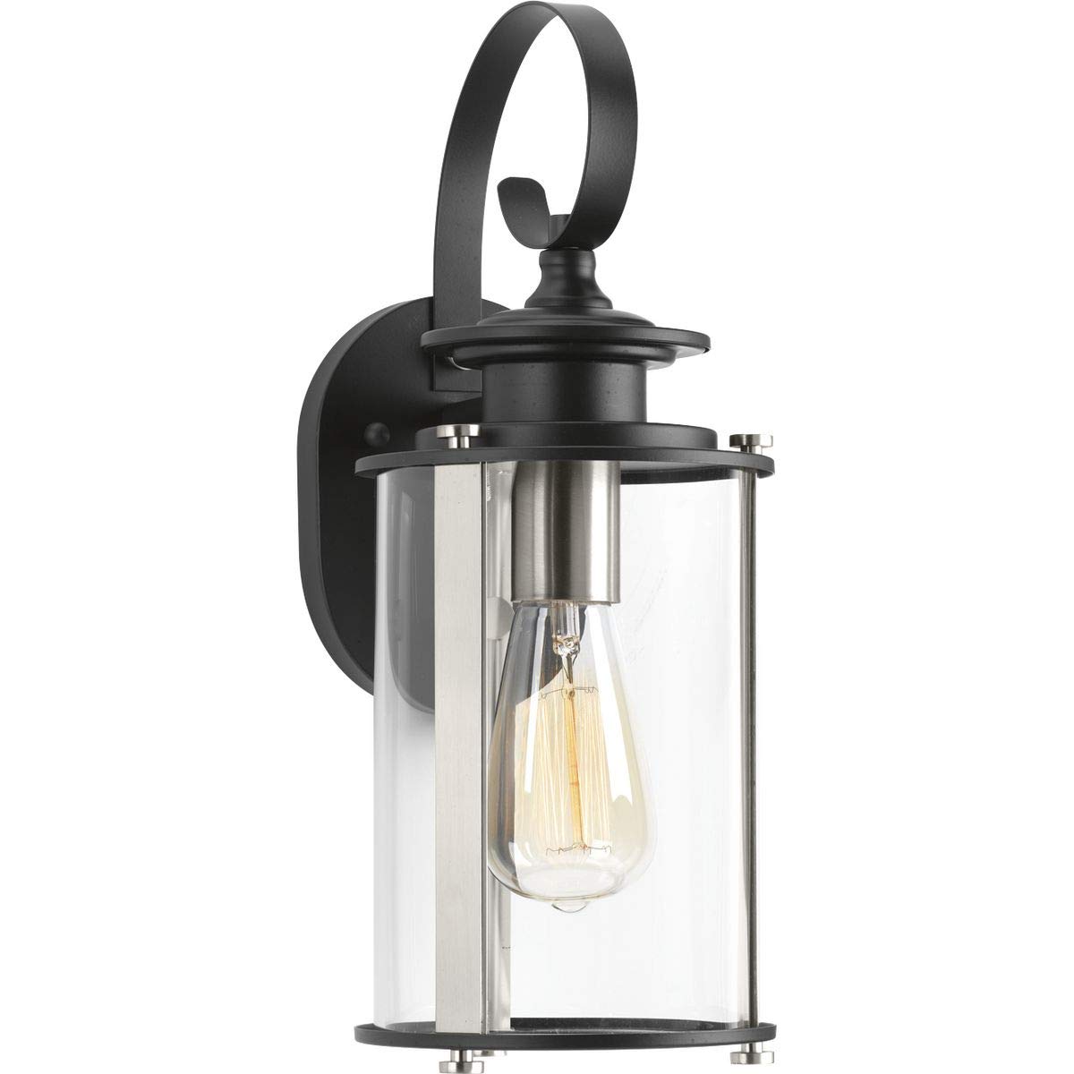 Progress Lighting Squire Outdoor Light Fixture, Alloy Steel, Black, 14.75x6.00x6.00, Model P560036-031